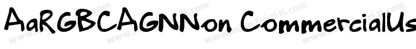 AaRGBCAGNNon CommercialUse字体转换